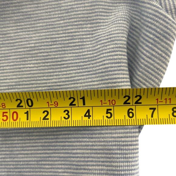 Vineyard Vines Large L Light Blue Striped 1/4 Zip Pullover Sweatshirt - Picture 5 of 6